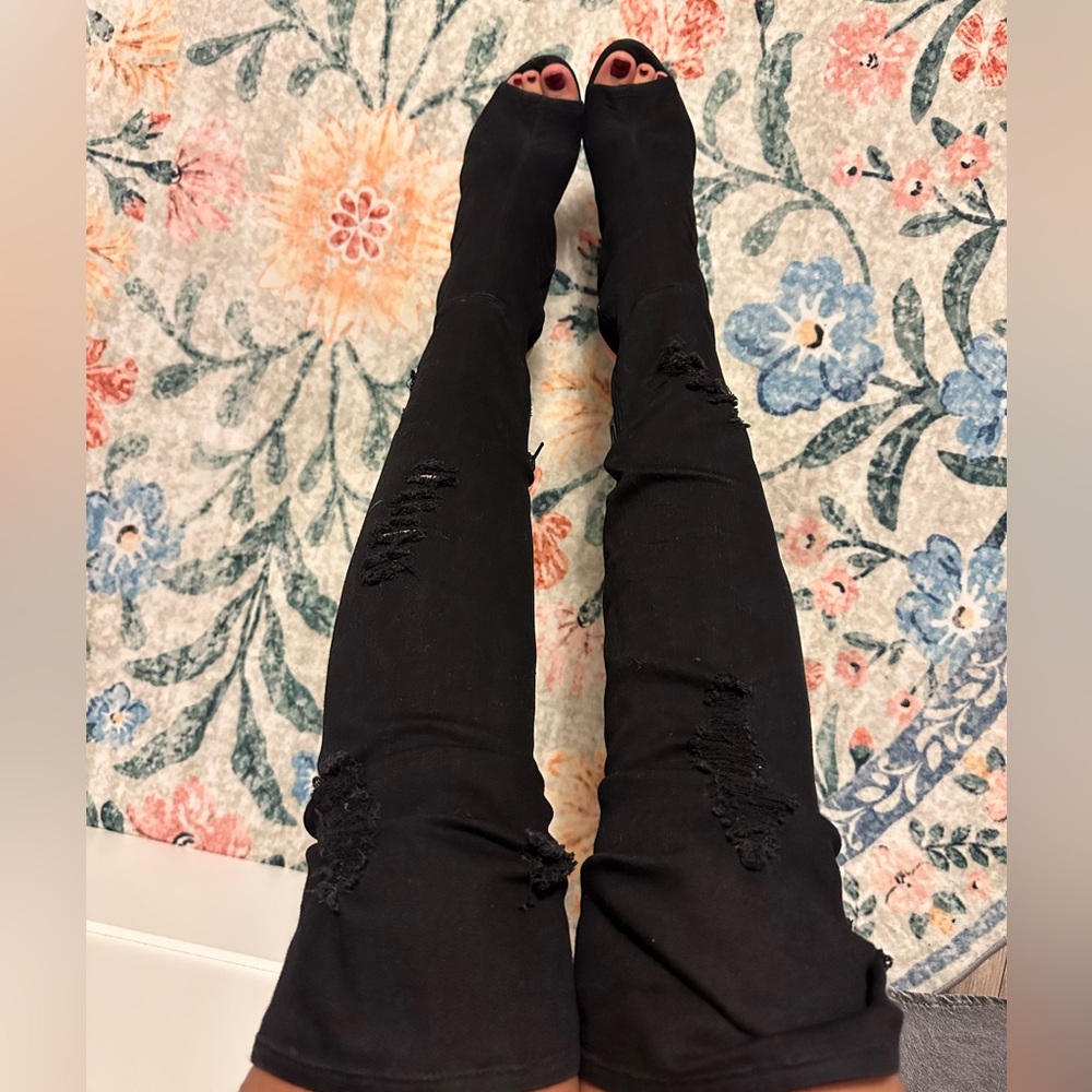 Steve Madden Black Over-the-Knee Boots - Picture 4 of 4